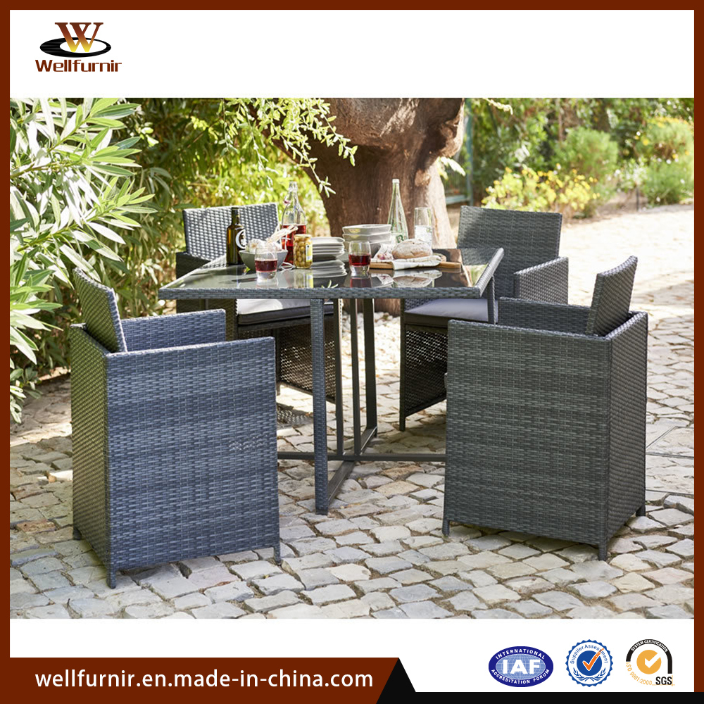 2018 Outdoor Garden Rattan Effect Cube Set 4 Seater