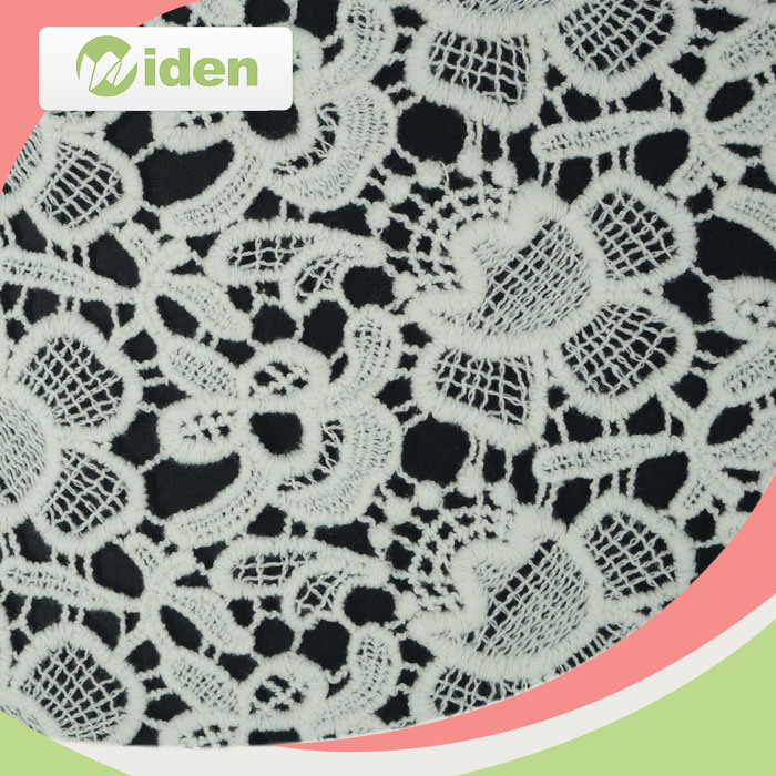 Eco-Friendly White Embroidery Cheap Swiss Cord Lace Fabric