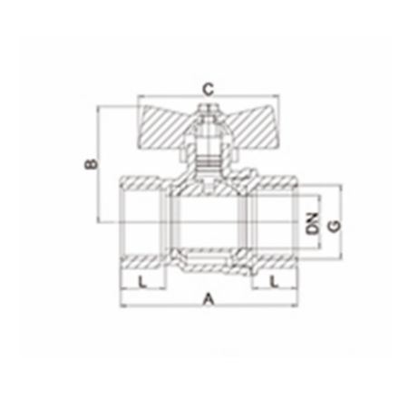 Brass Ball Valve 1/2''-1''inch with Butterfly Handle Manufacture