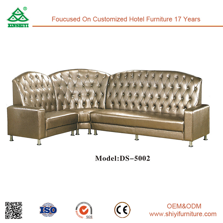 Customized Leather Living Room Corner Combination Sofa/ Hotel Leather Sectional Sofa for Sale