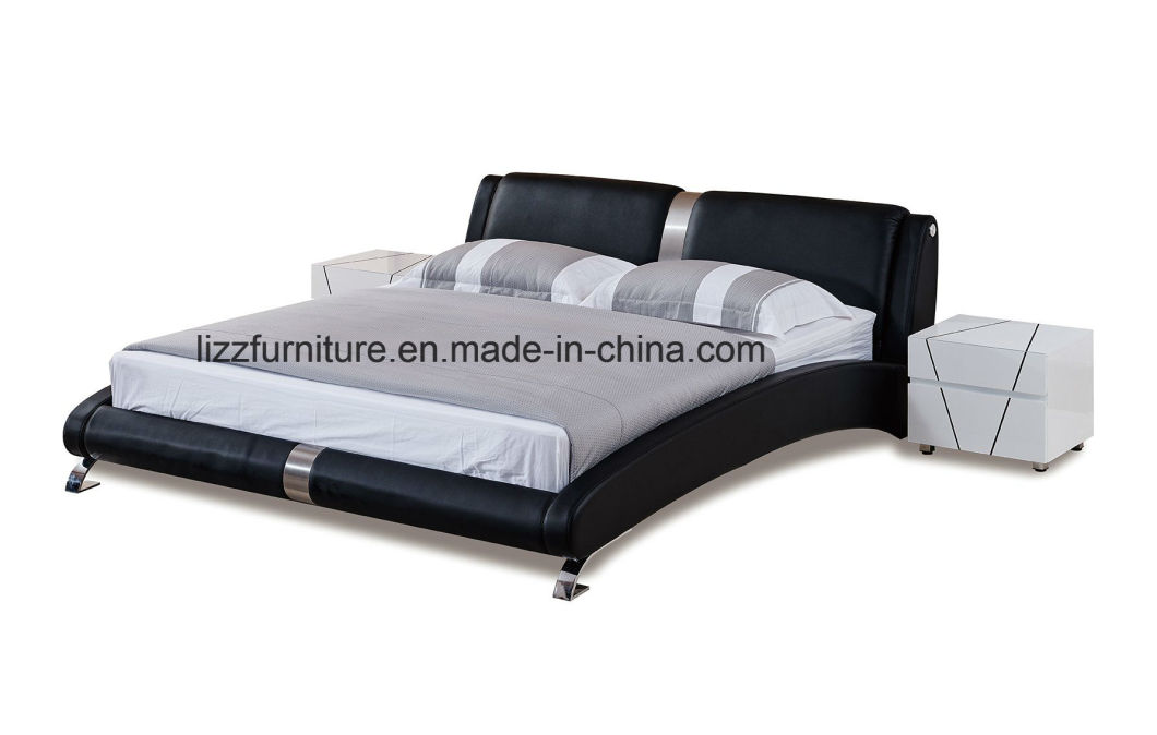 Modena Bedroom Italian Leather Double Bed Frame