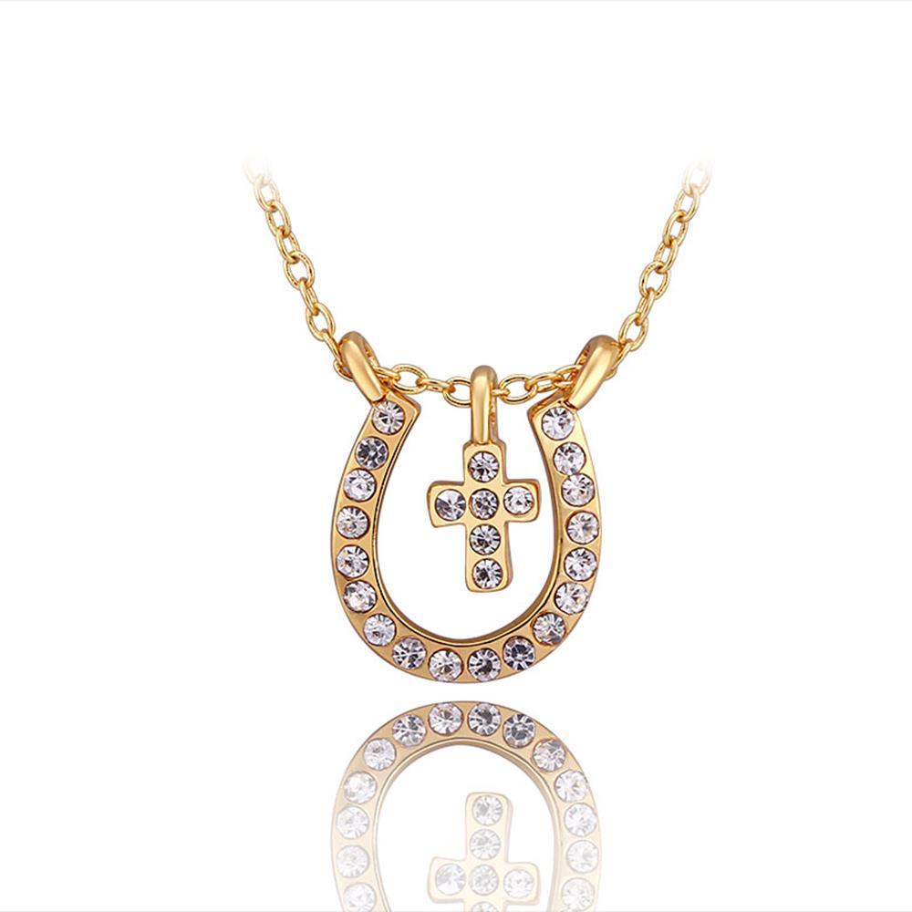 Women Jewelry Diamond Gold Cross Pendant Necklace Jewellery