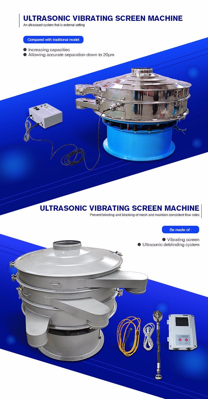 Professional Fine Mesh Ultrasonic Grading Machine for Sieving Metal Powder