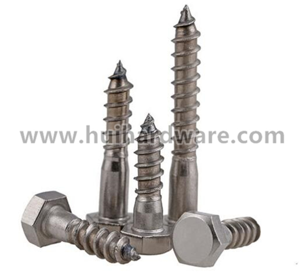 Stainless Steel 304 / 316 Hex Head Lag Wood Screw DIN571