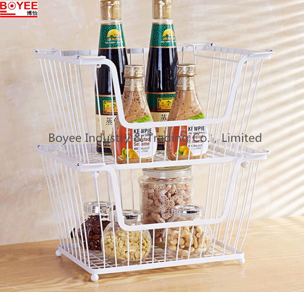 Stackable Household Wire Storage Basket for Holding