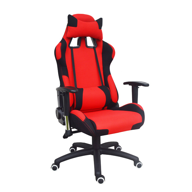 Racing Game Fabric Nylon PU Leather Swivel Office Computer Chair Furniture Red