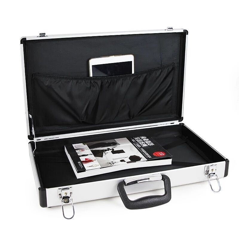 Portable Aluminum Briefcase with Pockets