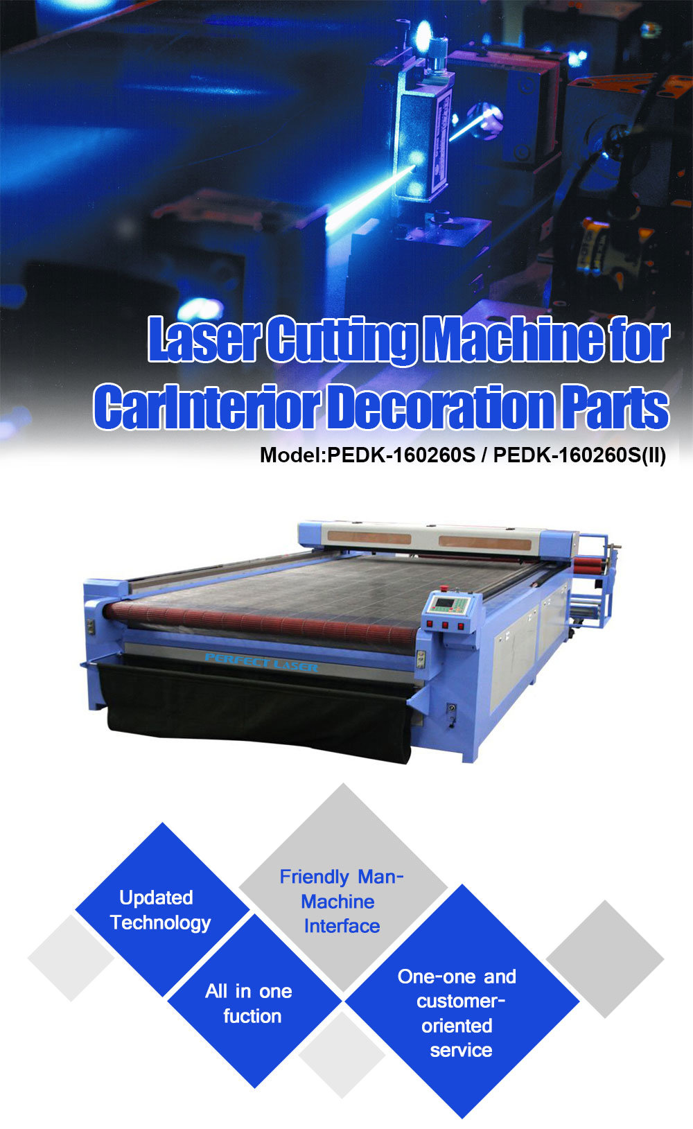 Auto Feeding System Leather Cutting Machine CO2 Laser Cutting System