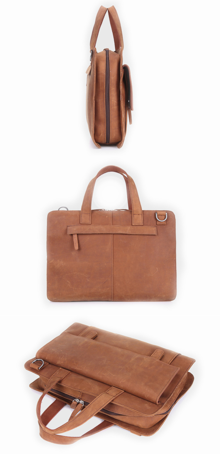 Good Quality Low Price Vintage Leather Tote Bag Briefcase