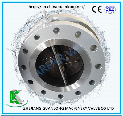 Flange End Dual Plate Non Slam Butterfly Swing Check Valve