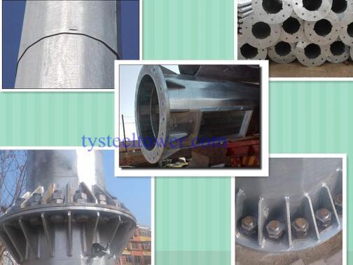 Galvanized Antenna Monopole Telecommunication Steel Tower Made in China