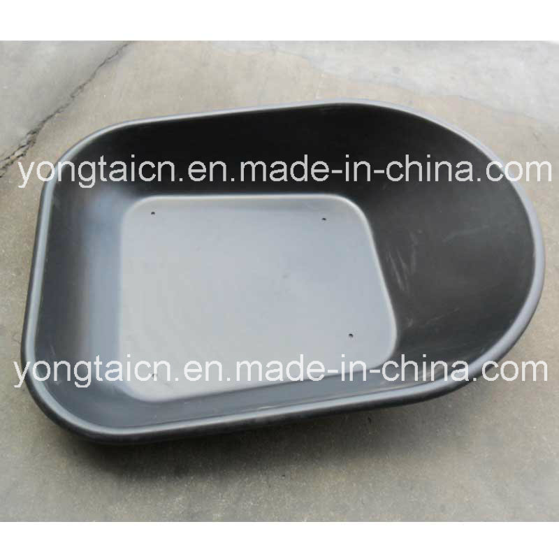 4cuft 58 Liter Black PP HDPE Poly Tray for Wheelbarrow