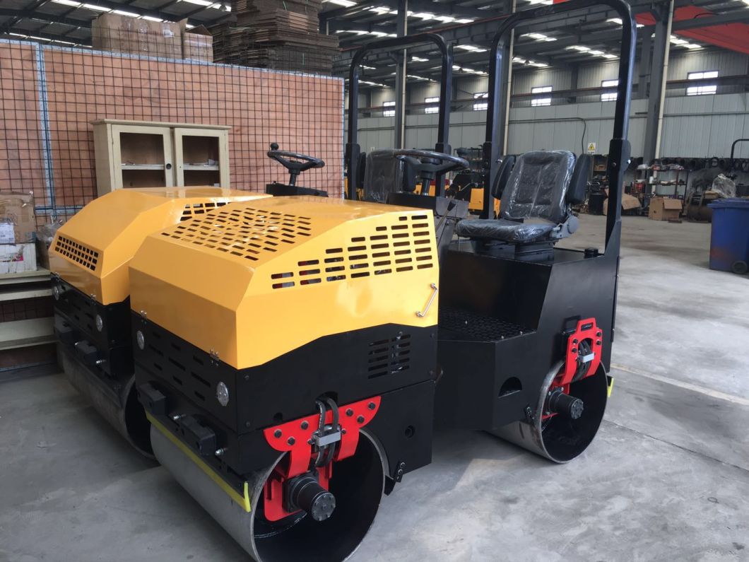 Double Drums Vibratory Roller 1 Ton Road Roller Vibrator for Sale