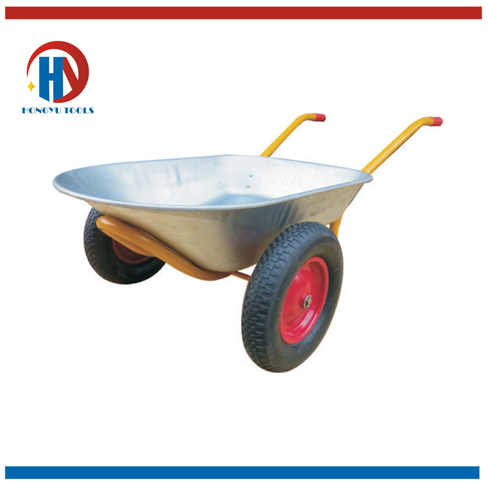 Heavy Duty Double Wheels Wheel Barrow for American Market (WB6407)