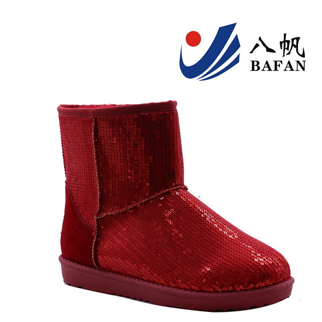 Ladies Fashion Snow Boots with Sequins on Upper Bf1610223