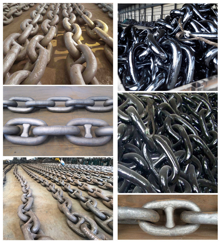 Alloy Steel Cm490 Cm690 Marine Mooring Stud Link Anchor Chain