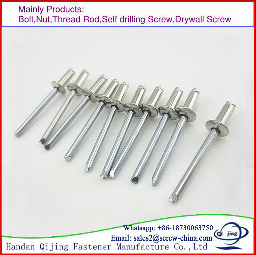 High Strength Multigrip Large Flange Head Aluminum Blind Rivets