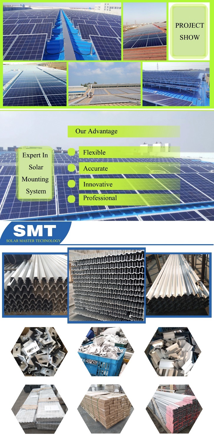 Industrial Aluminum Roof Mounting System Quality Primacy Roof Mounting Solar PV System Bracket Products