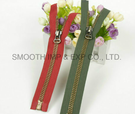 Fashion Garment Accessories Invisible Metal Open End Nylon Zipper Cotton