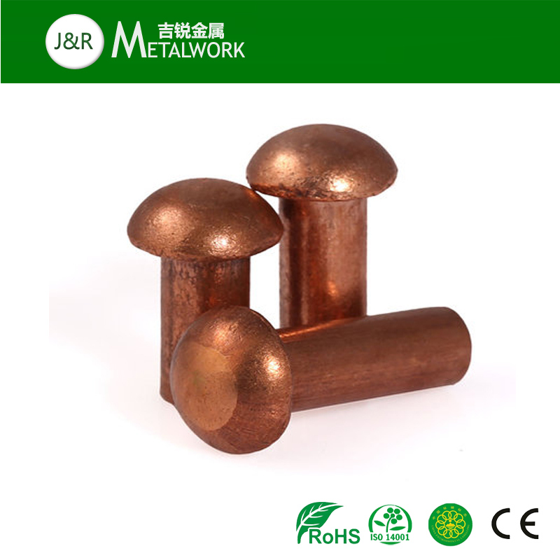 Red Copper Round Head Solid Rivet (Mushroom head)