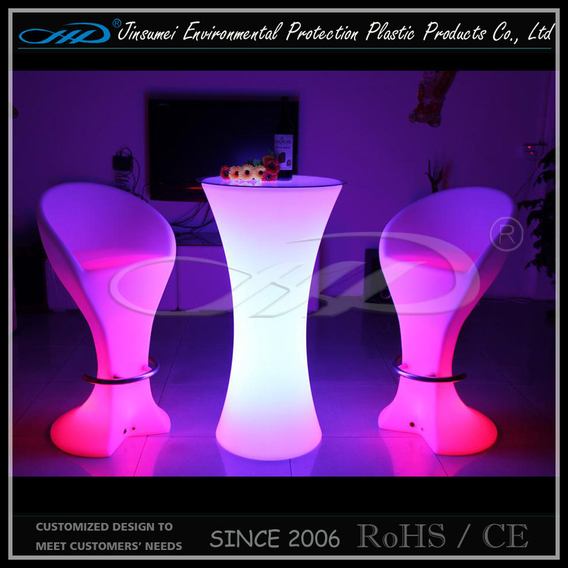 Cocktail Round Bar Table LED Furniture for Club KTV Restaurant