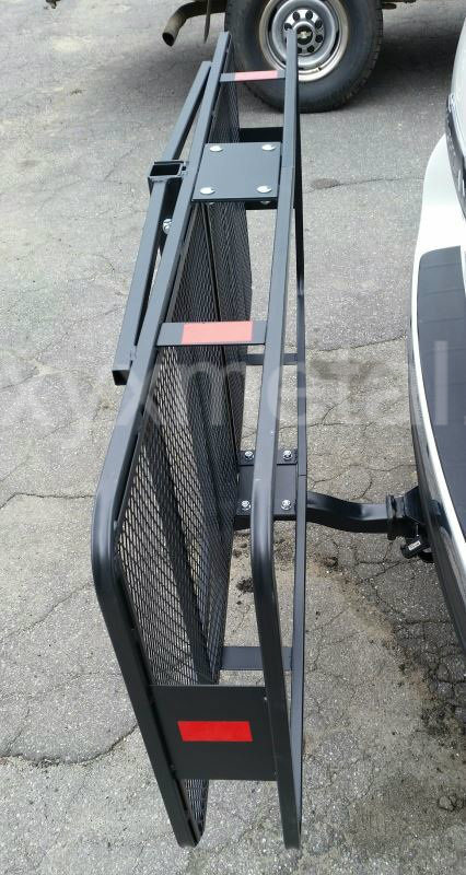 Folding Hitch Mount Cargo Basket Hauler Rack Luggage Carrier