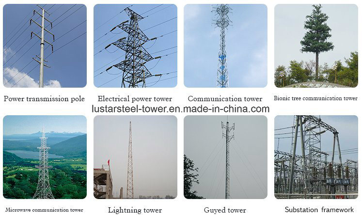 33kv Power Transmission Line Steel Pole Tower