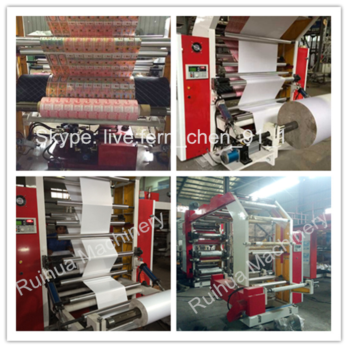 PLC Control High Speed 4 Color Flexo Paper Printing Machine