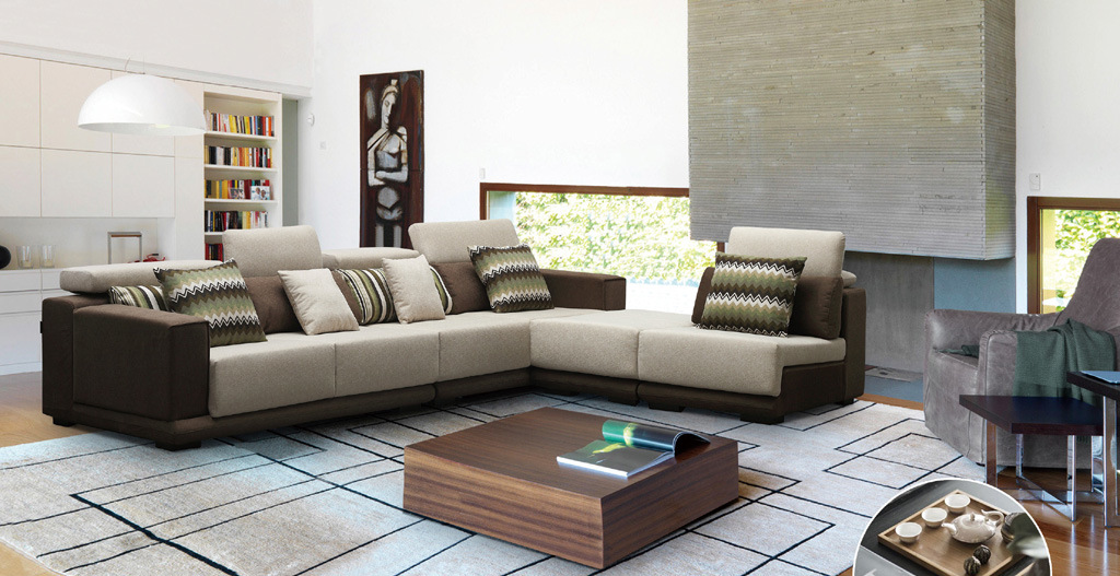 Modern Furniture Design Fabric Sofa Set