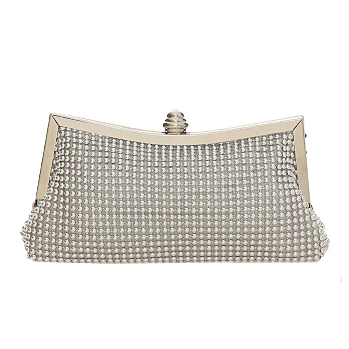 Fashion Crystal Lady Frame Purse Party Clutch Evening Bag for Women