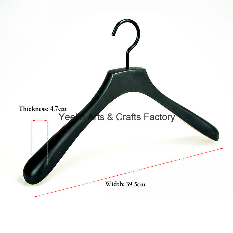 Luxury Black Wood Coat Suit Hanger with Logo (YL-a006)