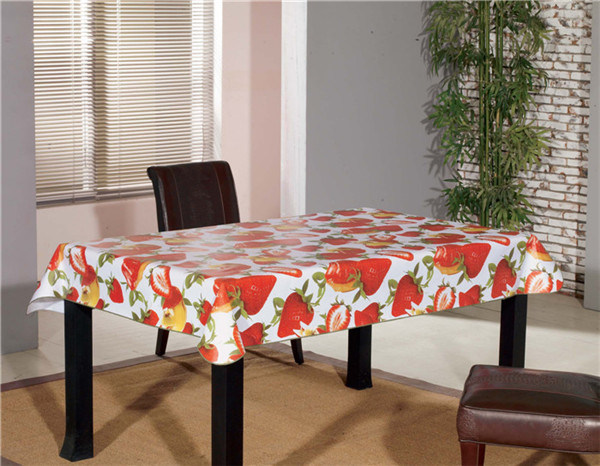 Hot Sale Cheap White PVC Printed Opaque Tablecloth