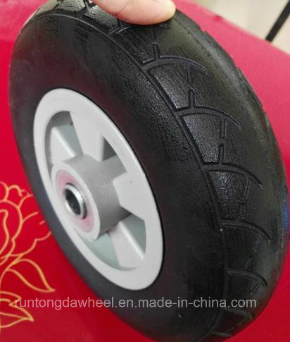 8X2.5 Rubber Solid Wheel with Plastic Hub