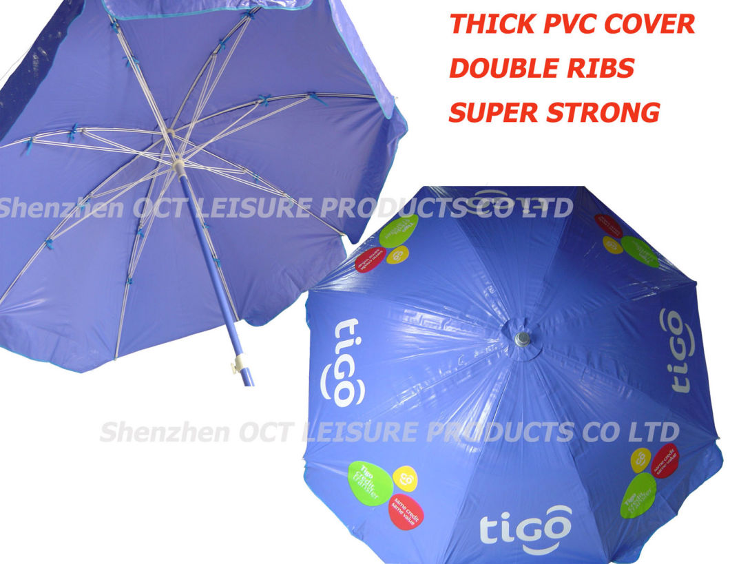 Reinforced Advertising Beach Umbrella with Complex Imprinting