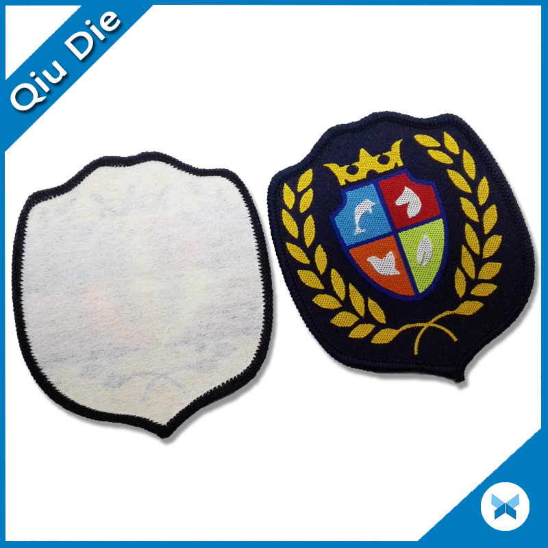 Customized Accurate Precise Detail Damask Woven Badge for Uniform/Clothing