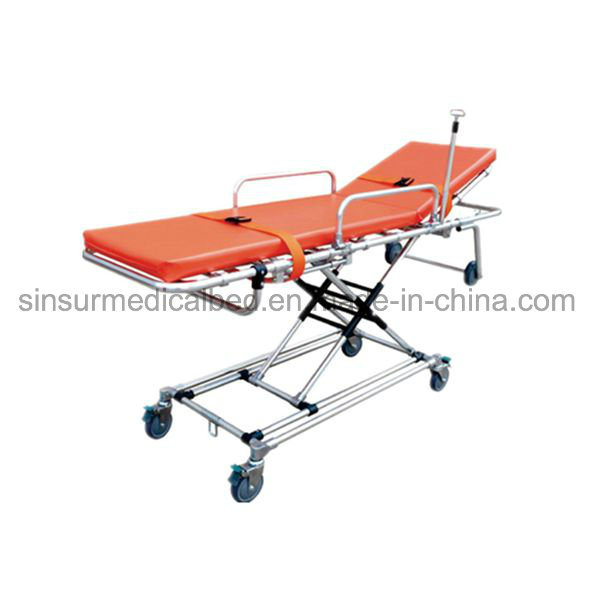 Medical Emergency Automatic Loading Folding Ambulance Stretcher