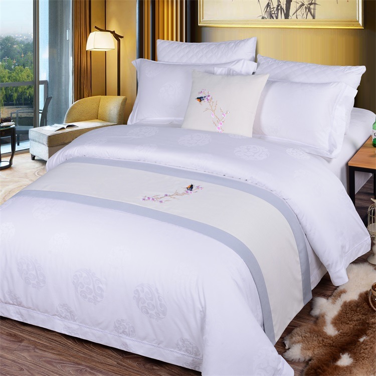 100% Polyester Customized Hotel Bed Scarf (JRD709)
