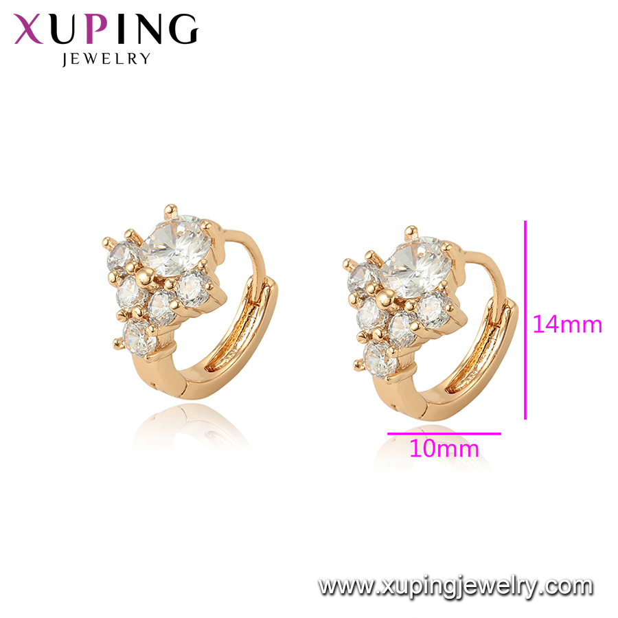 Fashion Fancy CZ Diamond Rose Gold Color Imitation Jewelry Earring