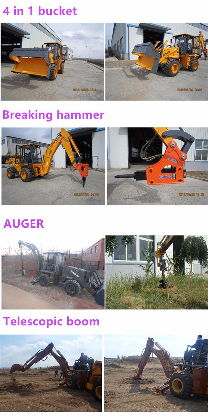 Mechanical 7 Ton Backhoe Loader Equipment with Hydraulic Hammer