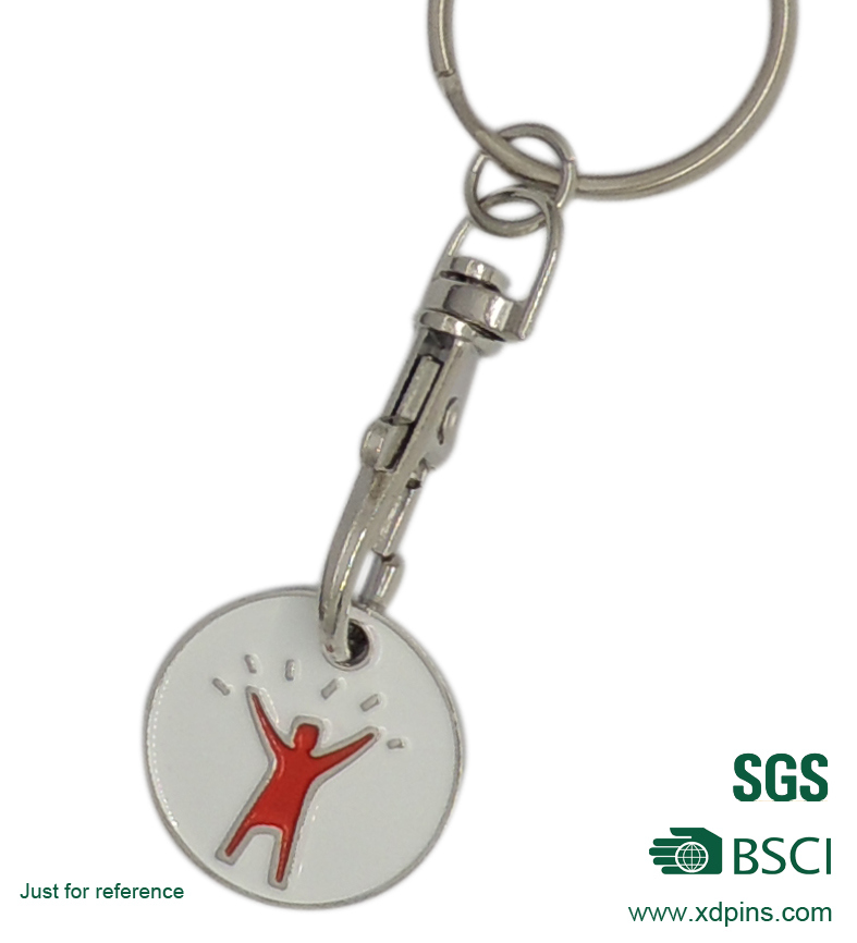 China Supplier Custom Trolley Coin with Keychains
