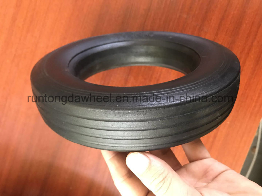 8X1.75 Rubber Solid Wheel with Plastic Hub