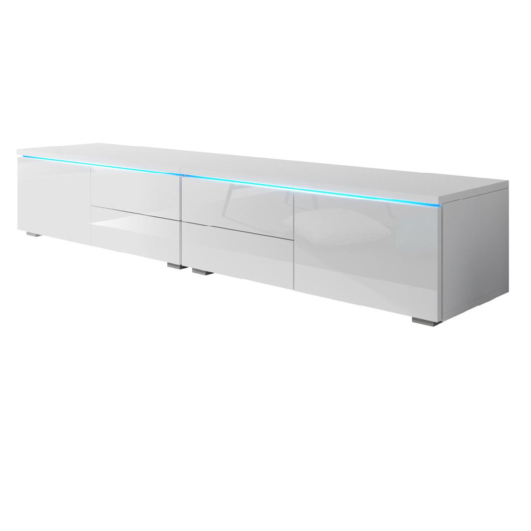 High Gloss Door LED Lighting TV Stand, TV Cabinet Unit