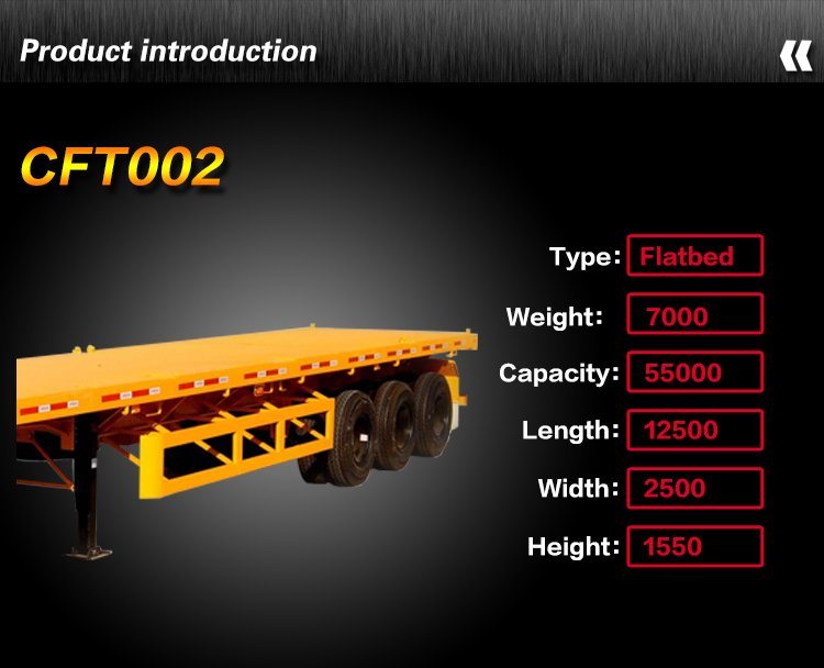 Best Price 40FT Lumber Carrying Semitrailer 3 Axles Flat Bed Semitrailer for Sale