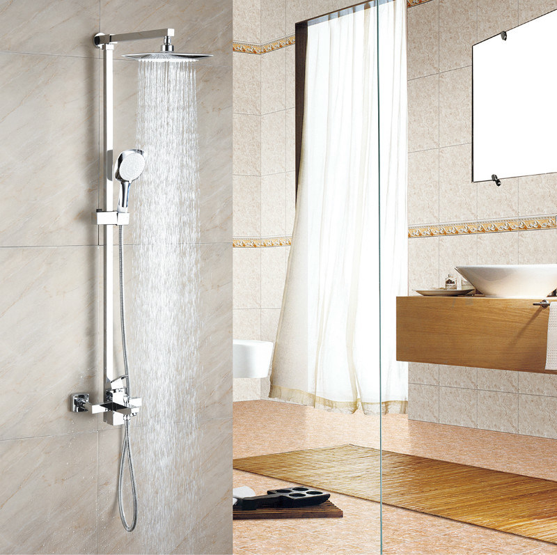 European Brass Wall Mounted Bath Head Shower Faucet