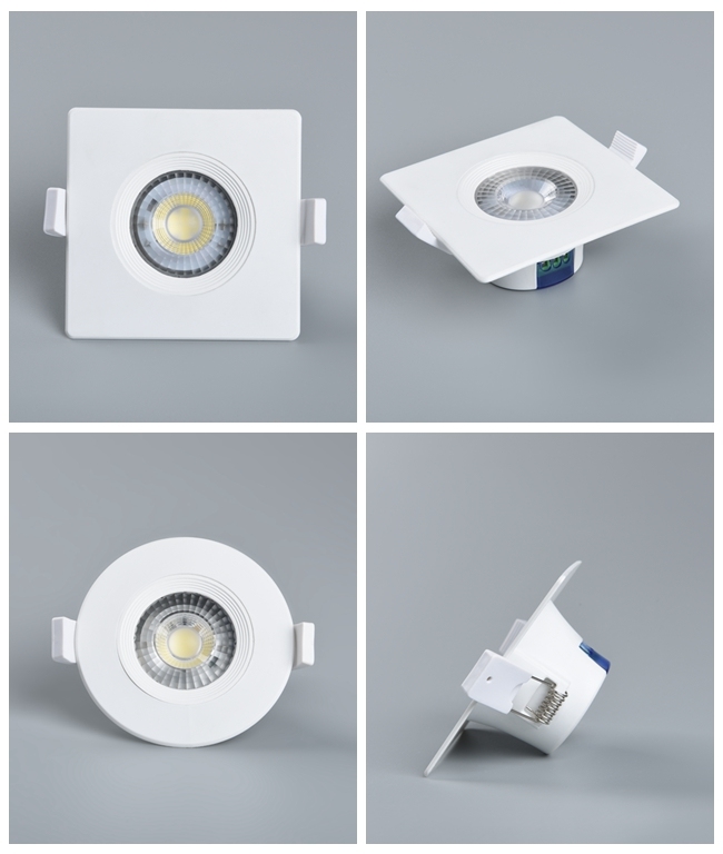 4 Watt GU10 Mains 240V White Finish Shower Ensuite LED IP65 Bathroom Downlight