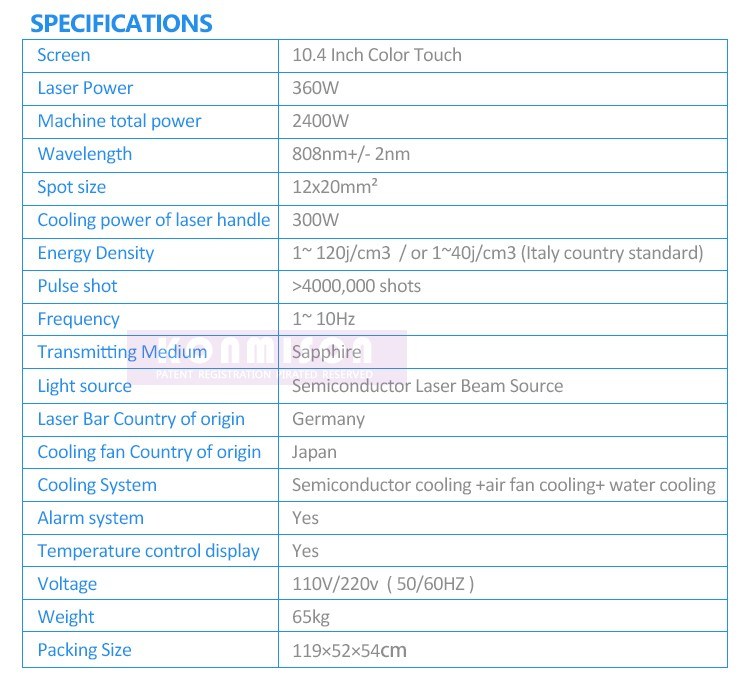 Vertical 808nm Permanent Hair Removal Diode Laser Machine