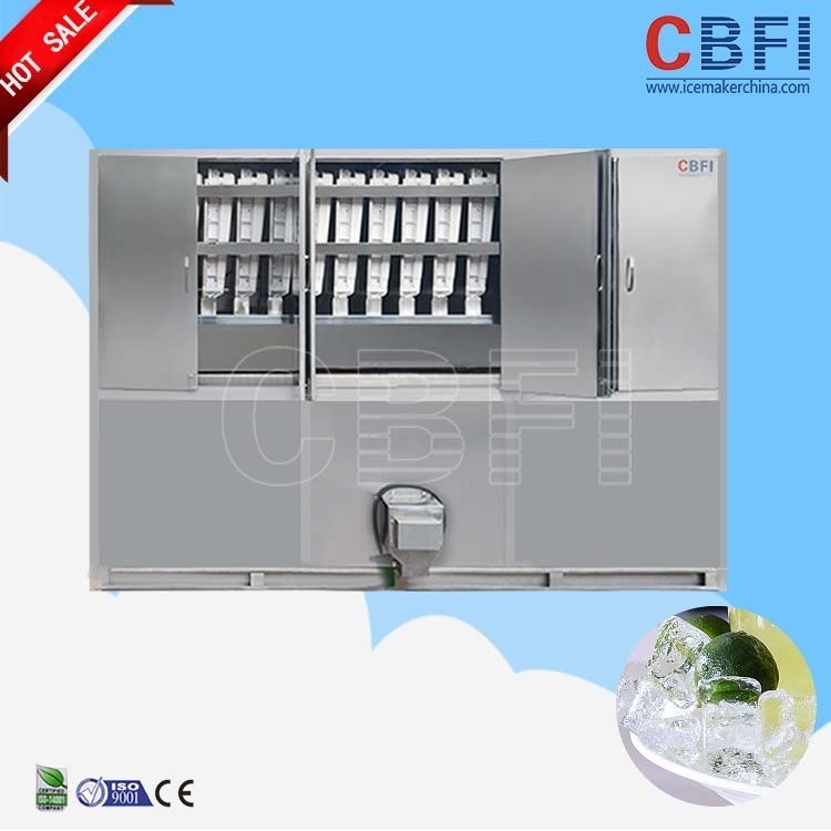 Automatic Commercial Cube Ice Maker with Stainless Steel Design