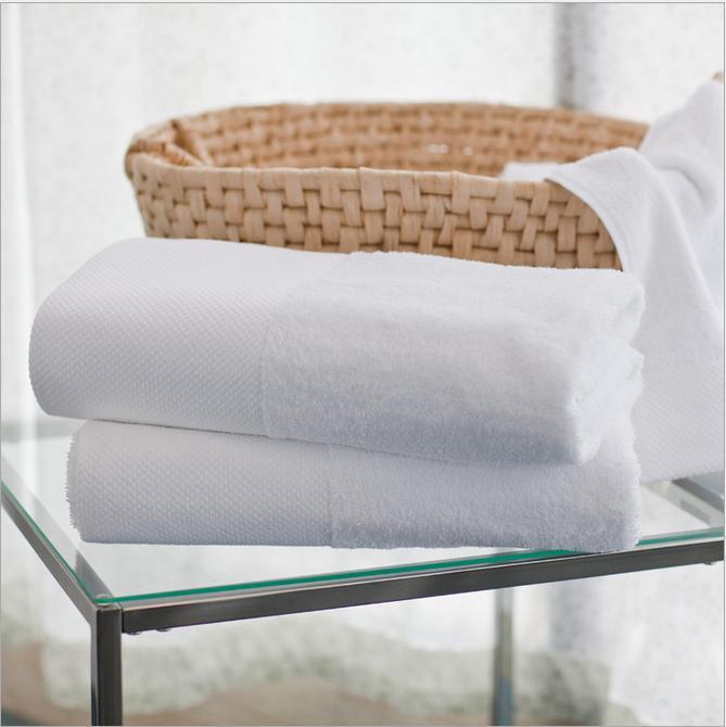 White Hotel Bath Towel, Factory Supply Plain Solid 100% Cotton