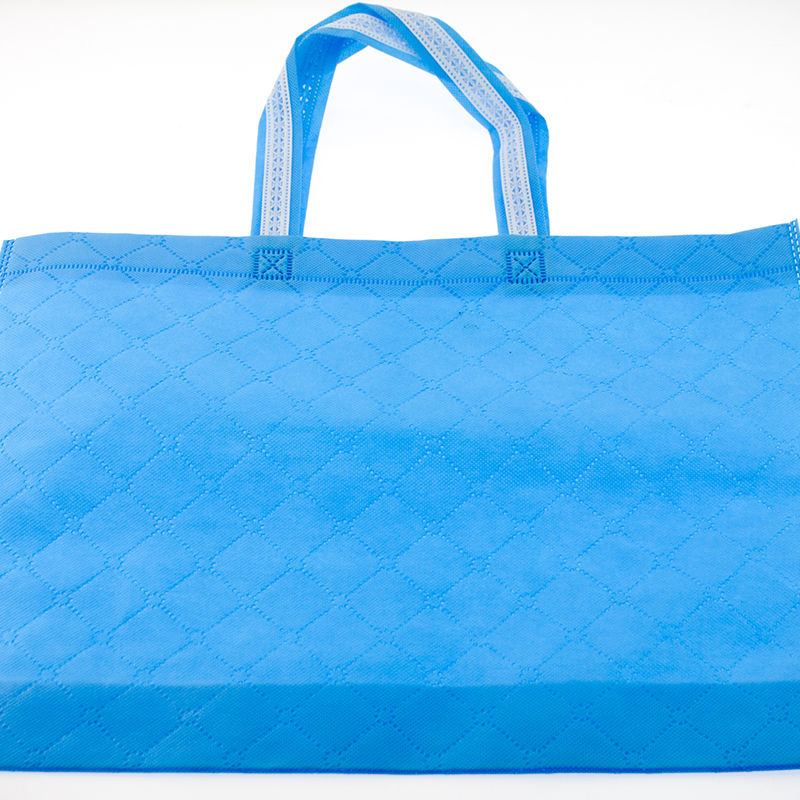 Blank Colorful Embossing Texture Non Woven Shopping Tote Bag