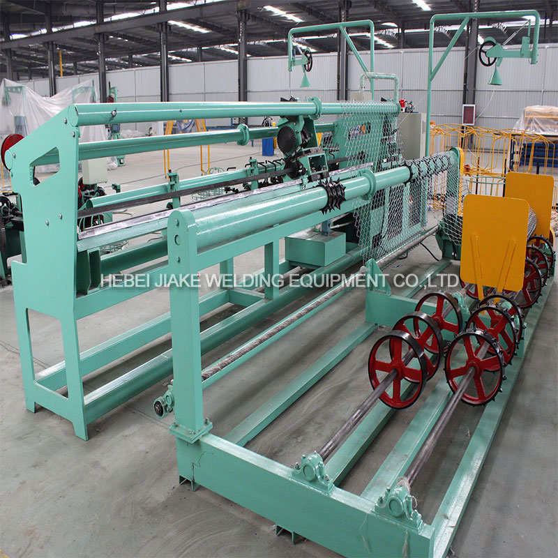 4m Width Galvanized Wire Diamond Mesh Weaving Chain Link Fence Machine